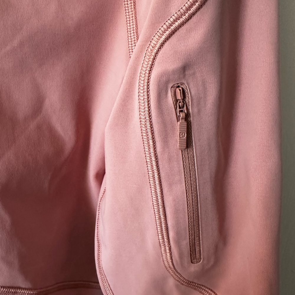 Lululemon Break a Trail 1/2 Zip Hoodie Pink Pastel Sz 8 - Picture 8 of 12